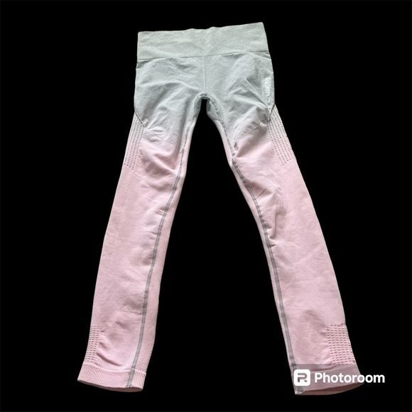 Gymshark pink and grey ombre high rise athletic leggings - Picture 1 of 7